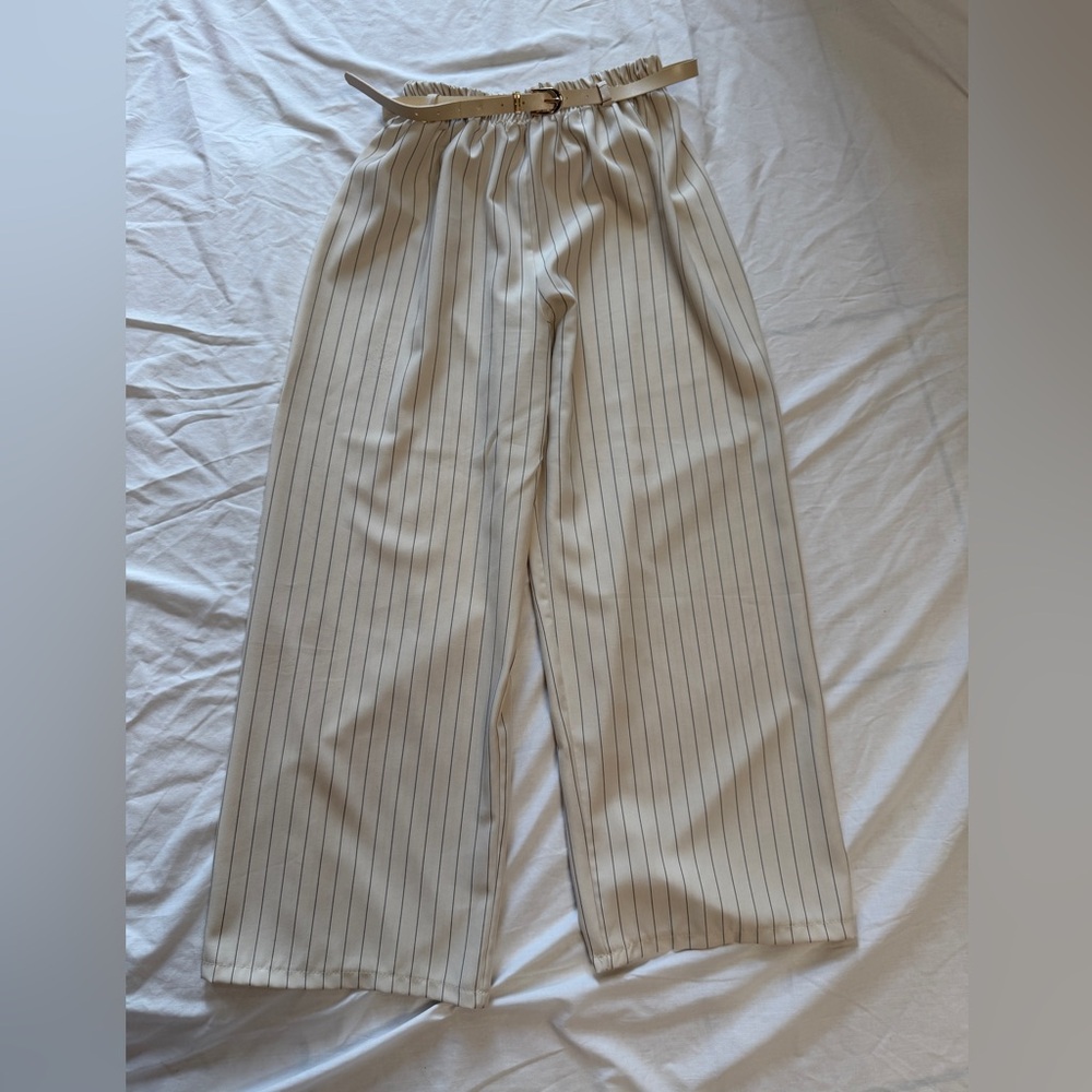 Striped Cream trousers